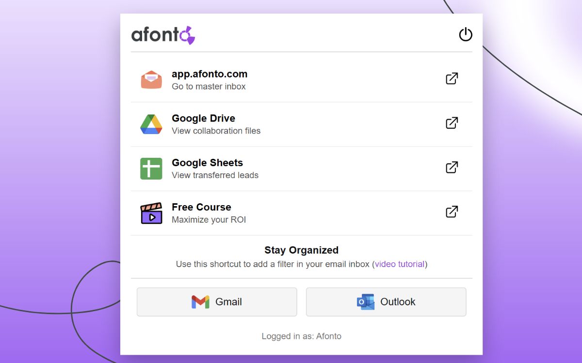 Afonto Extension